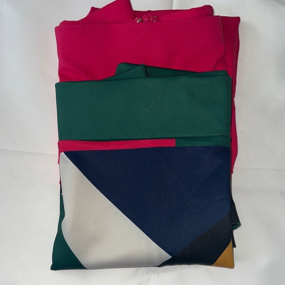 🤫 2 ELOQUII Skirts, size 18. Vibrant Pink/Fushia and Multi Colored Pencil Skirts